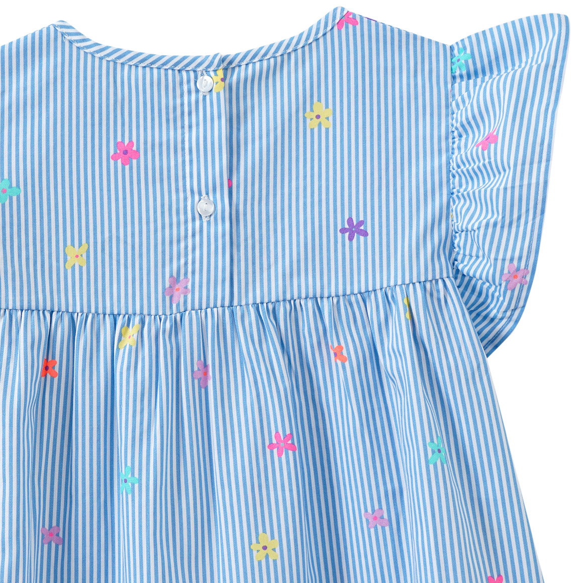 Topolino Mädchen T-Shirt mit Längsstreifen weiss / hellblau
