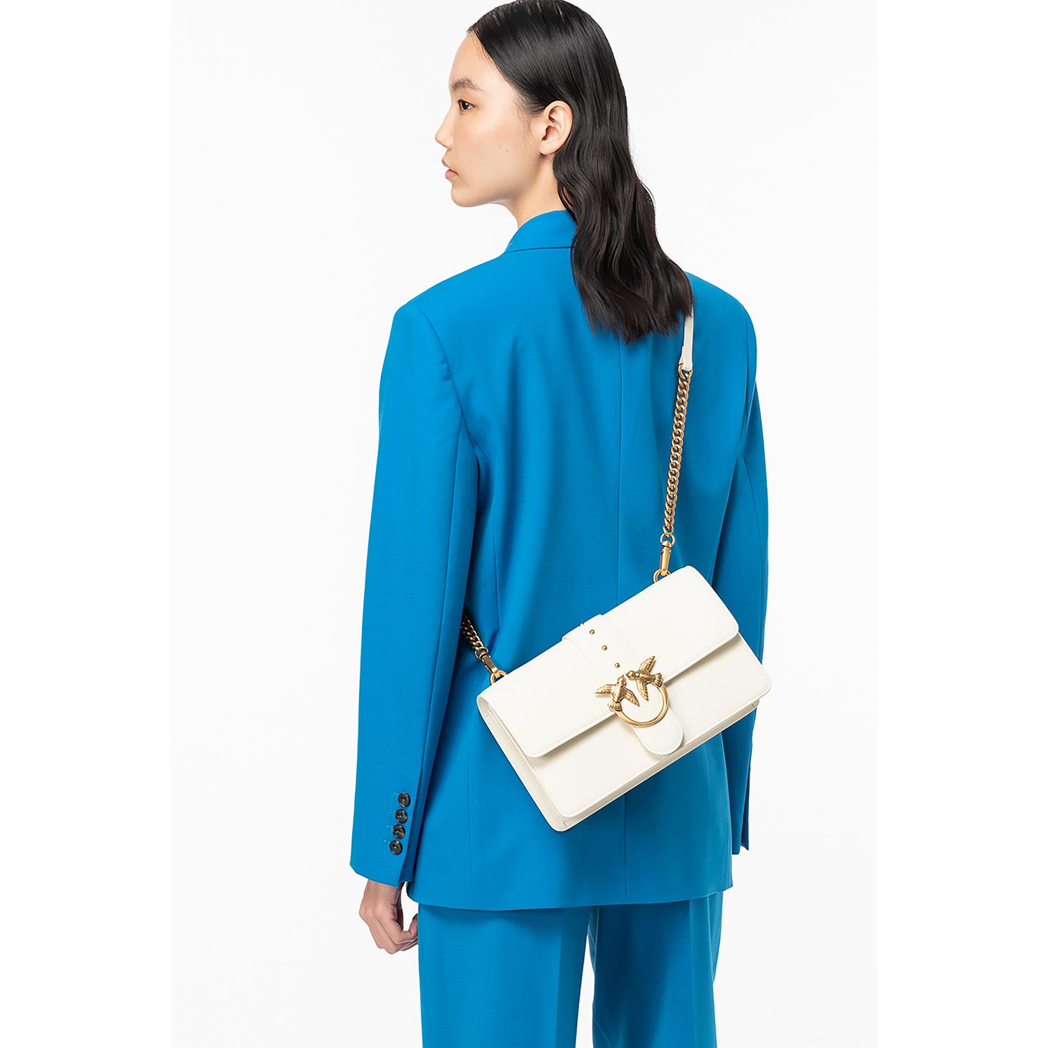 Pinko Love One Classic CL bianco seta/antique gold