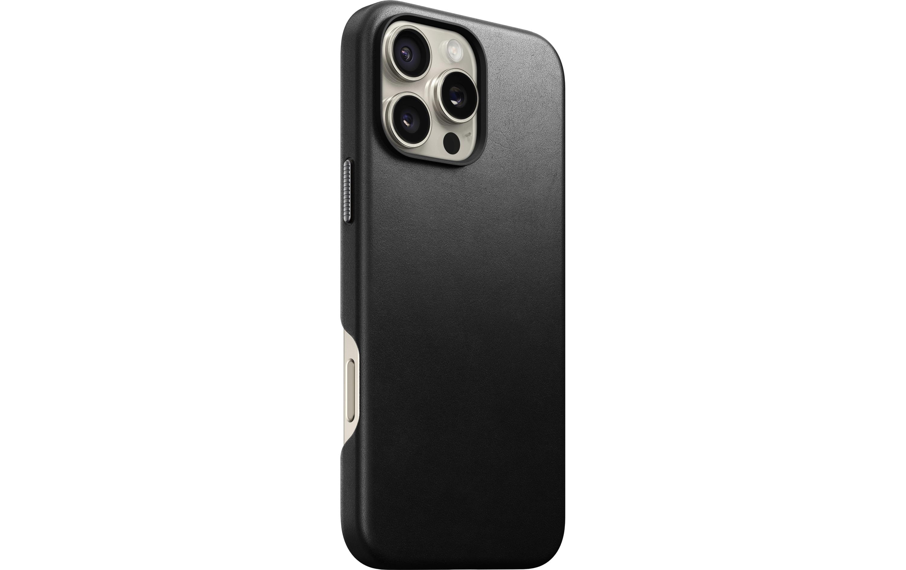 Back Cover Traditional Leather iPhone 16 Pro Max SchwarzTraditionelles Leder-Etui für das Apple iPhone 16 Pro Max