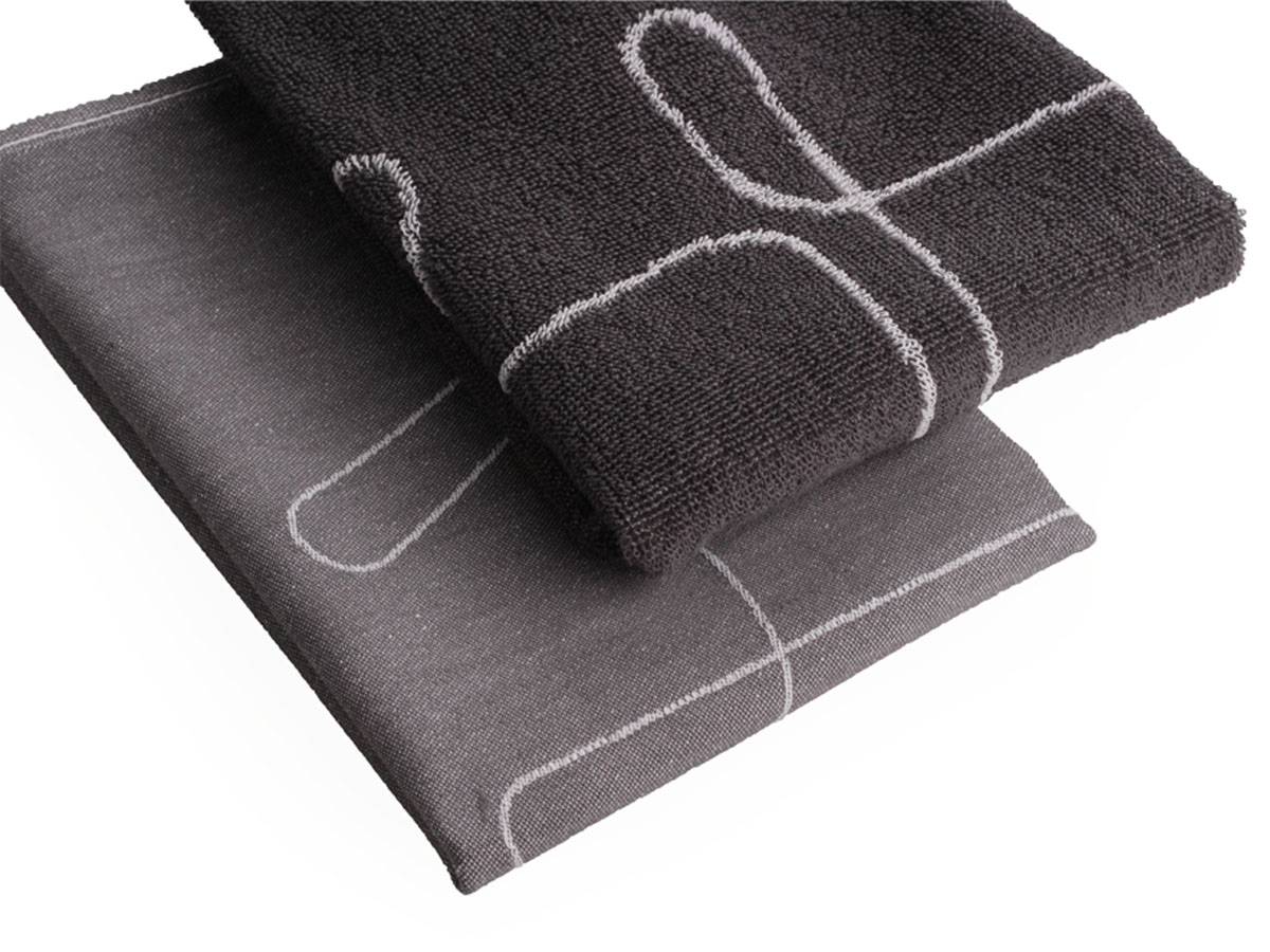 DoubleDry Bestek 50 x 70 cm set van 6 theedoeken - grijs