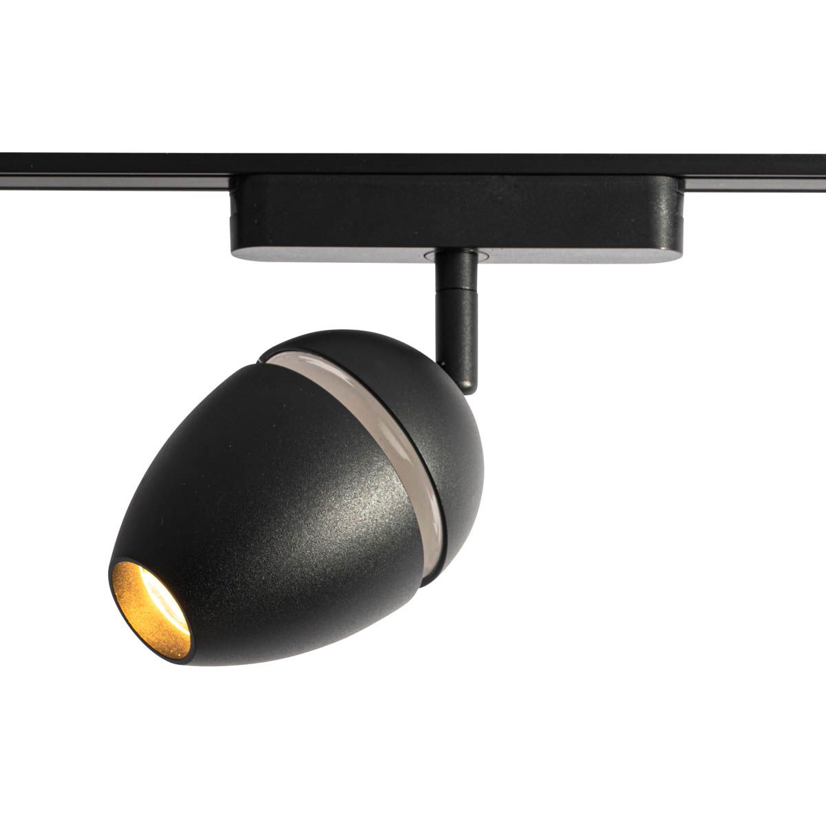 Moderne spot zwart voor railsysteem 1-fase incl. LED - Magnetic Eggy