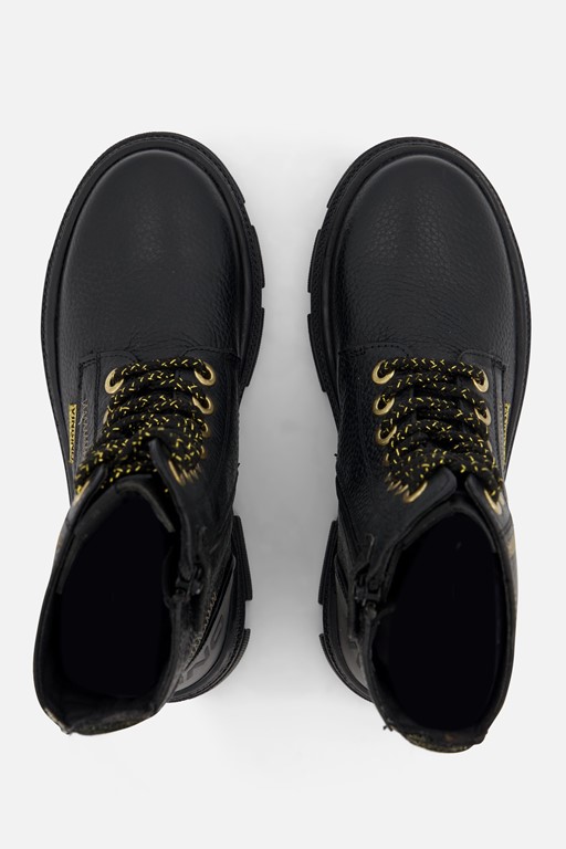 Vingino Jennifer Veterboots zwart Leer