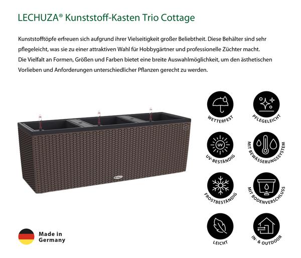 LECHUZA® Polyrattan-Kasten Trio Cottage,