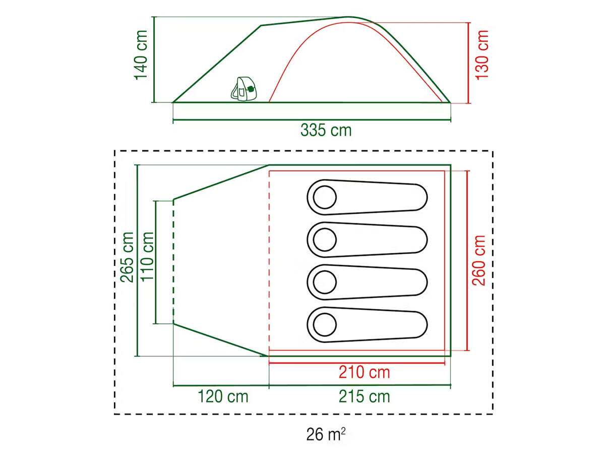 Coleman Darwin 4 Plus BlackOut koepeltent