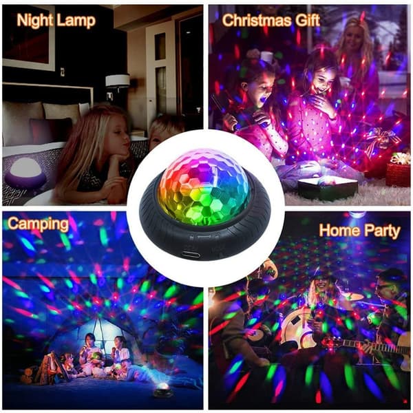 Disco Ball Light scenebelysning RGB Rotating Atmosphere Party Lamp