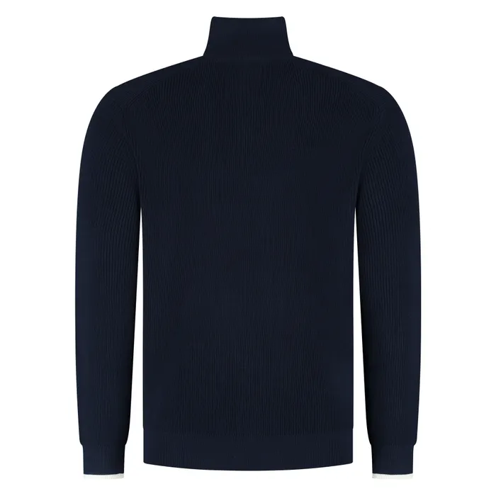 Gant Ribbed Cotton Half Zip Heren