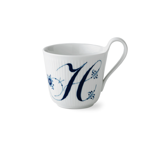 Royal Copenhagen Alfabet Højhankskop, H, 33 cl