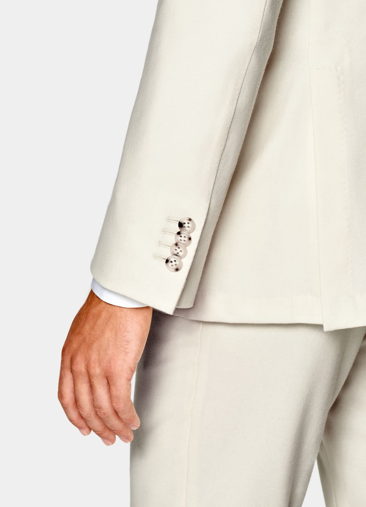 Costume Havana coupe Tailored blanc cassé