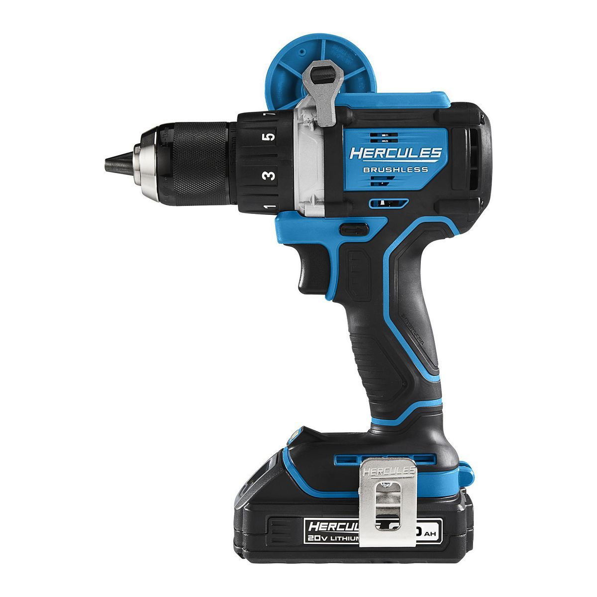 HERCULES20V Brushless Cordless 1/2 in. Drill/Driver Kit with Side Handle