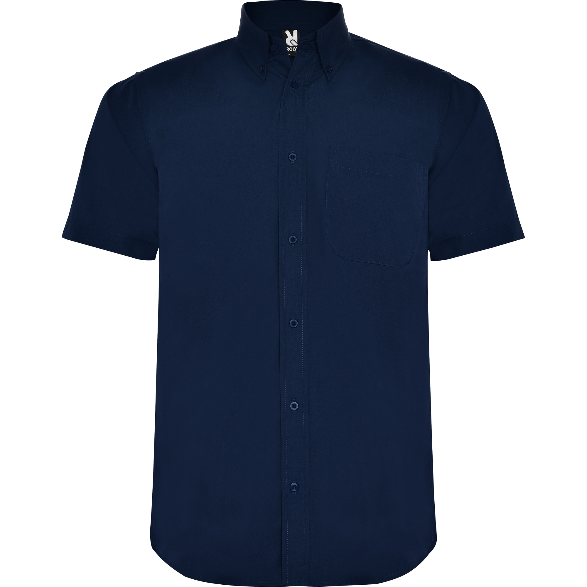Roly CM5503 - AIFOS Chemise à manches courtes et col classique amidonné avec un bouton
