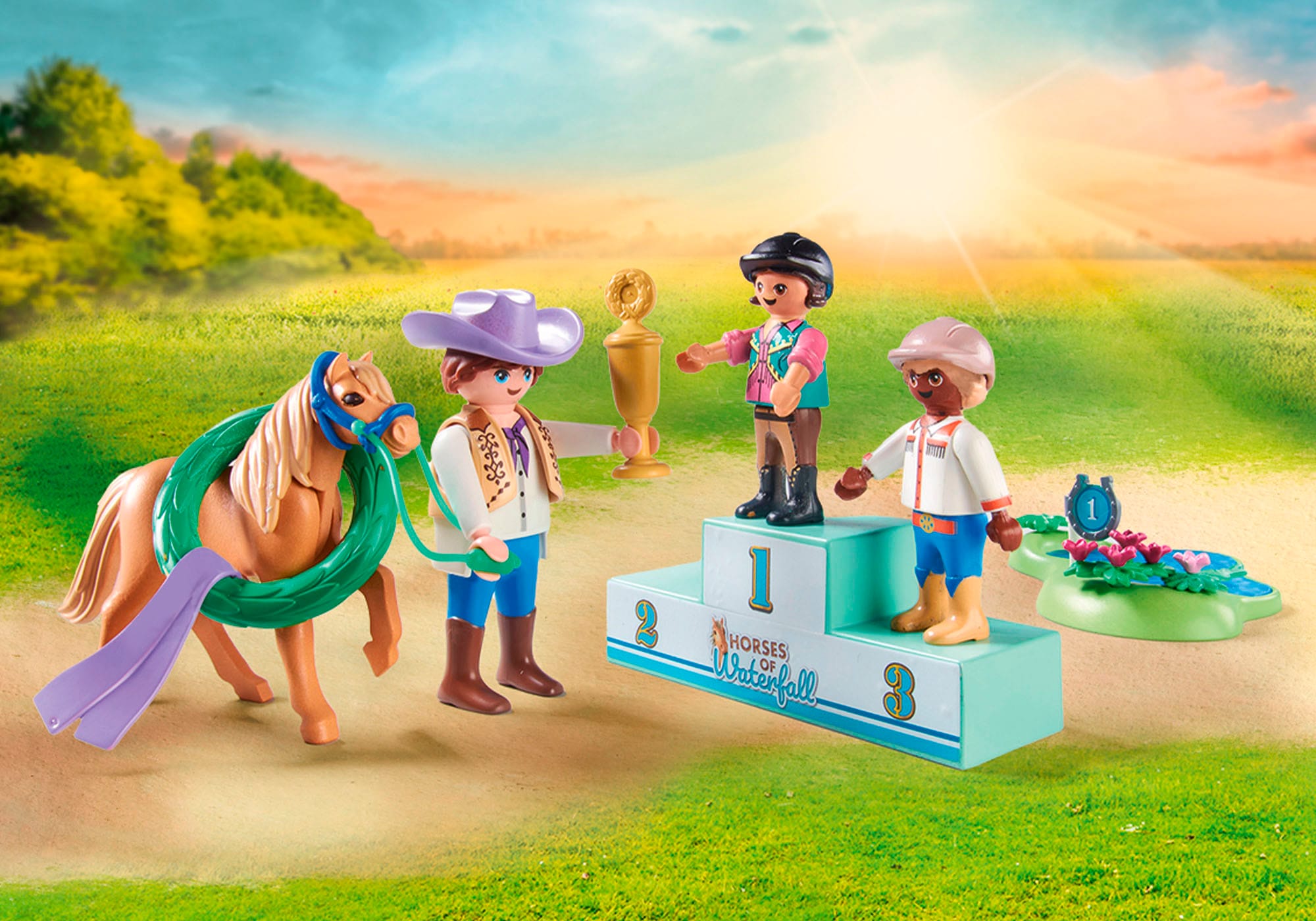Playmobil® Konstruktions-Spielset »Ponyturnier (71495), Horses of Waterfall« Made in Europe