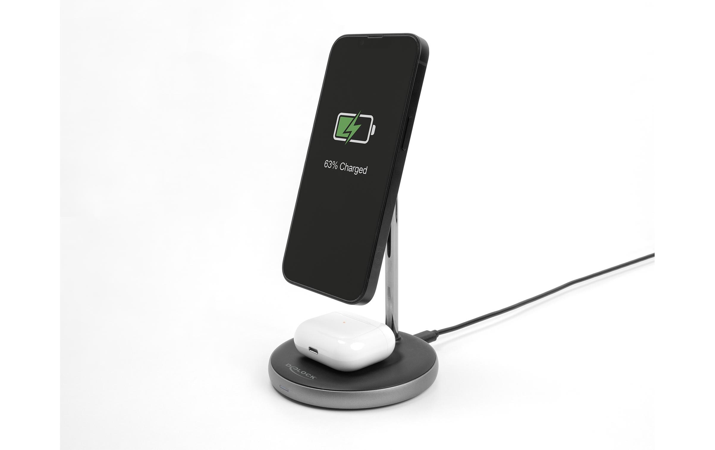 Wireless Charger 2 in 1 mit 5 W / 7.5 W / 10 W / 15 W – QiDelock Wireless Charger 2 in 1 mit 5 W / 7.5 W / 10 W / 15 W – Qi