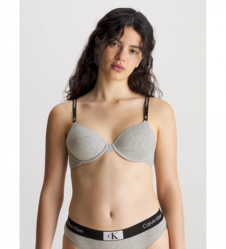 Suéter Calvin Klein levemente forrado cinza