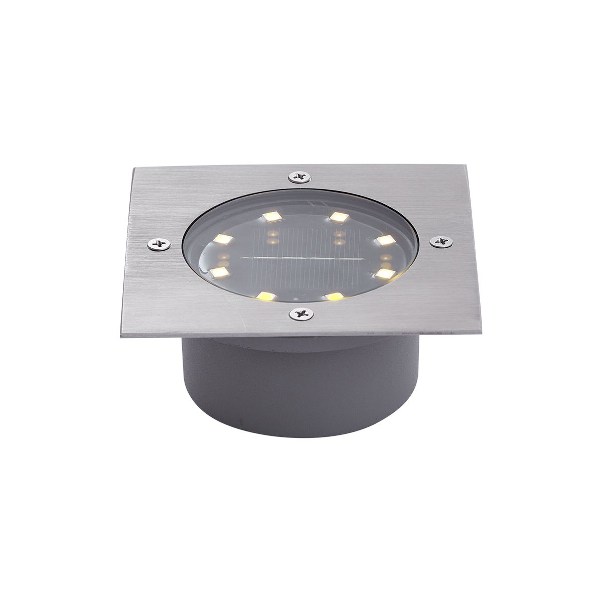 Set van 6 grondspots aluminium vierkant incl. LED IP65 solar - Terry