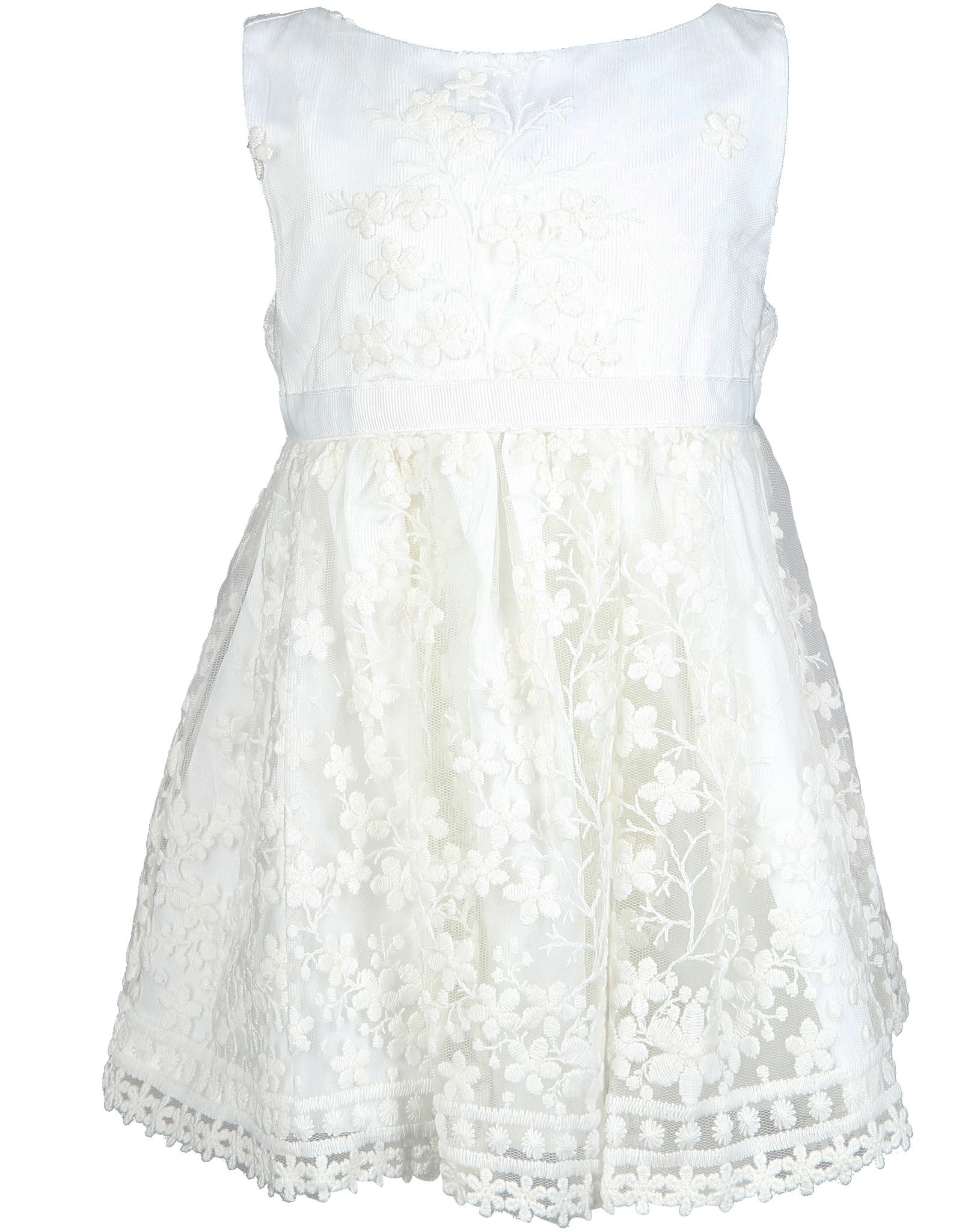 Tüll-Kleid FLOR bestickt in weiß