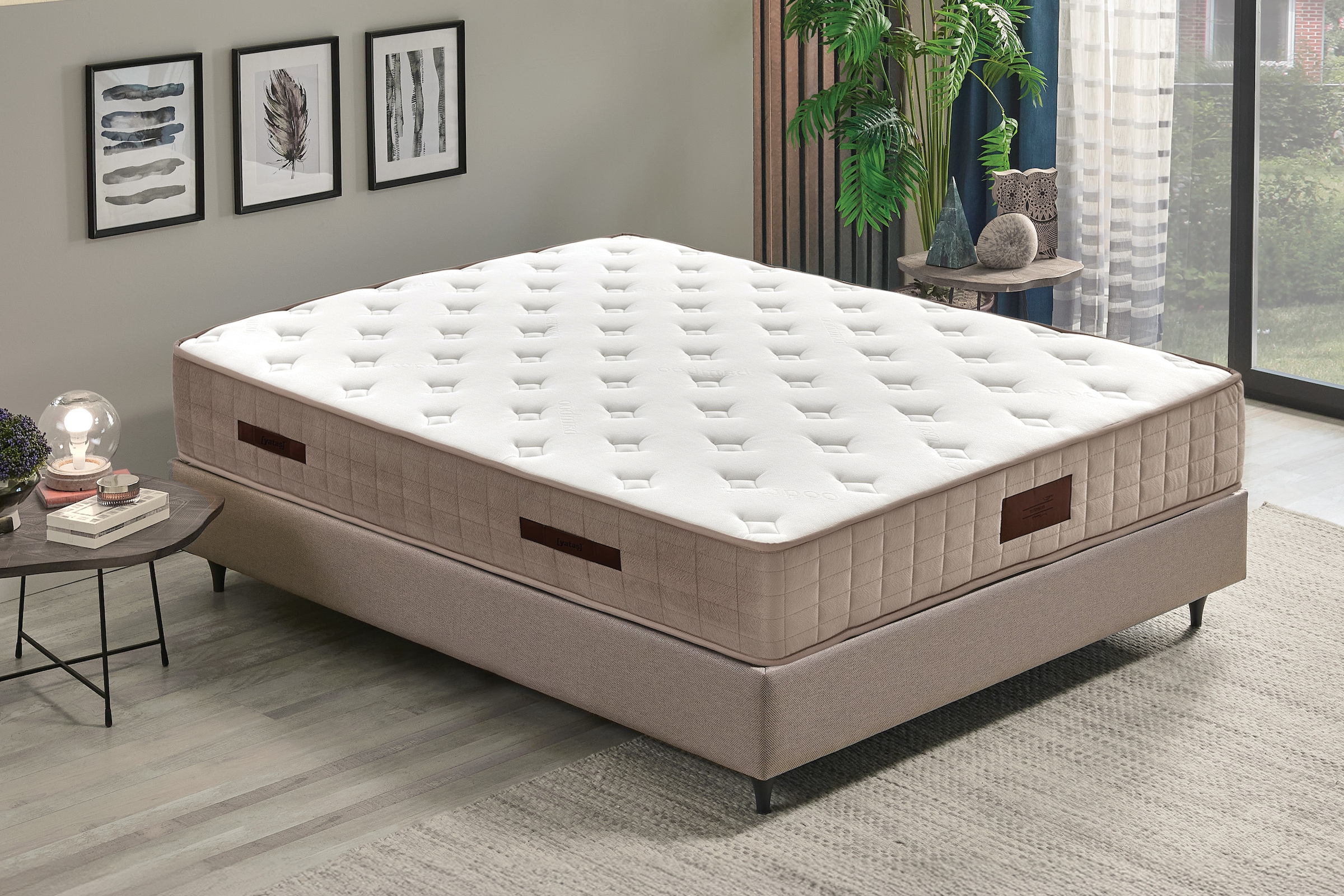 Yatas Bedding Taschenfederkernmatratze »Majestät Premium Bambus« 30 cm hoch Raumgewicht: 28 kg/m³ 416 Federn 1 Stk. tlg. H2, wendbar, ergonomisch, atmungsaktiv