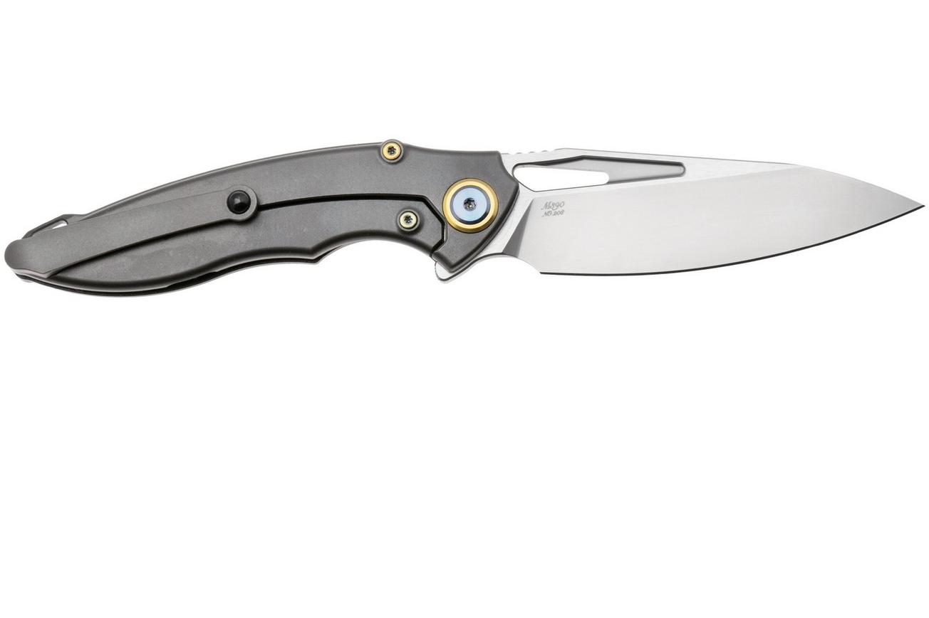 Rike Knife 1902 RK1902S Böhler M390, Titanium Red Carbon Fiber, zakmes