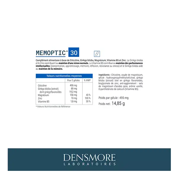 Curso de 1 mês de Visão e Manutenção da Memória Densmore Memoptic