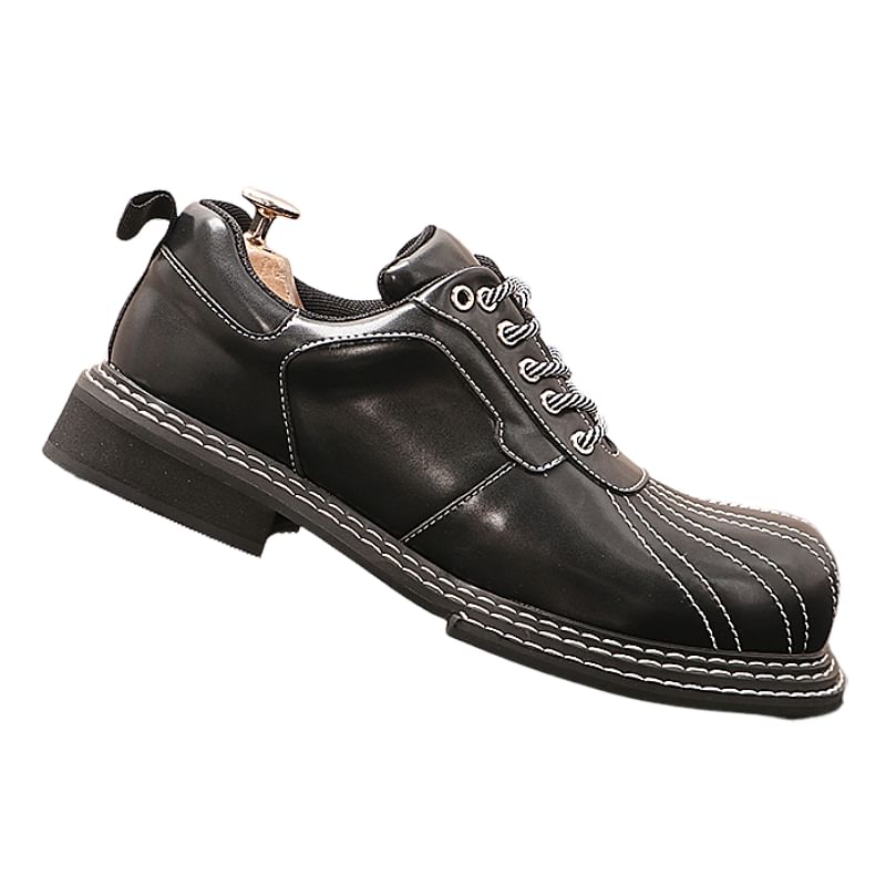 Mr Ozera - Platform Contrast Stitch Panel Veterschoenen