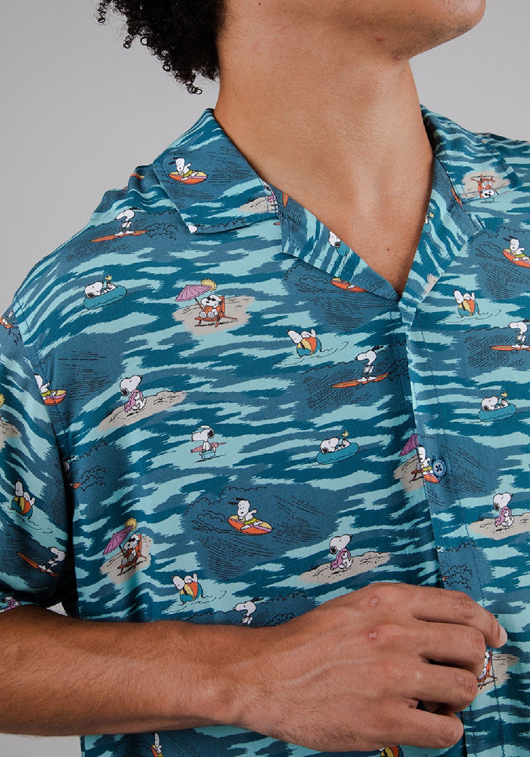 Brava Fabrics Hawaii-Hemd Peanuts Coast Aloha Shirt Ocean