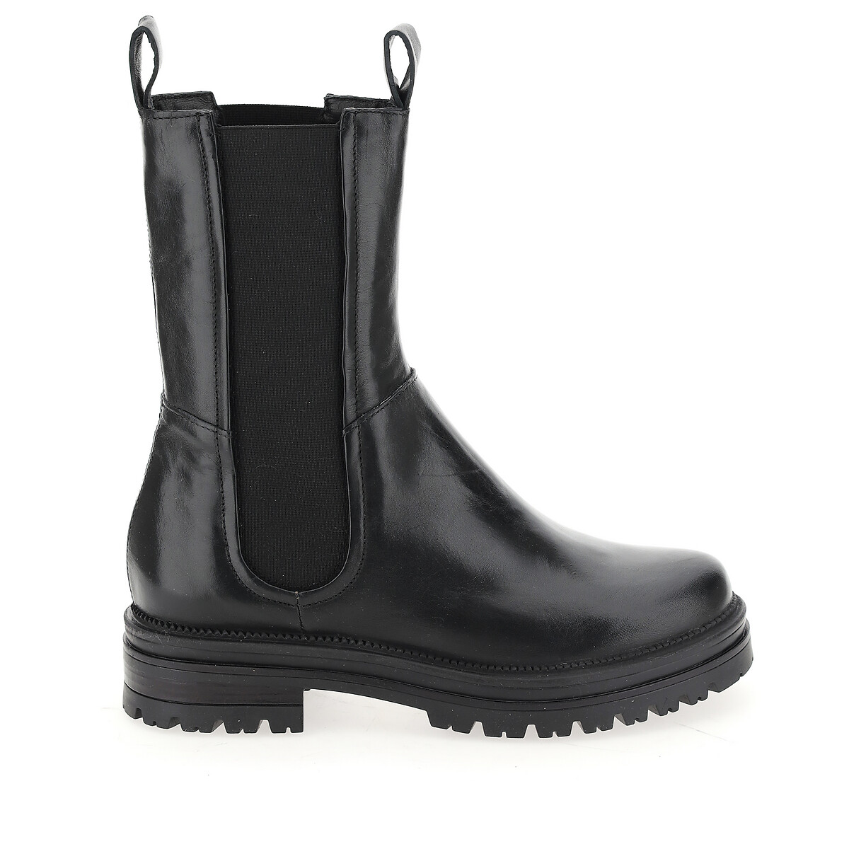 MJUS<br>Botas Chelsea de couro de cano alto