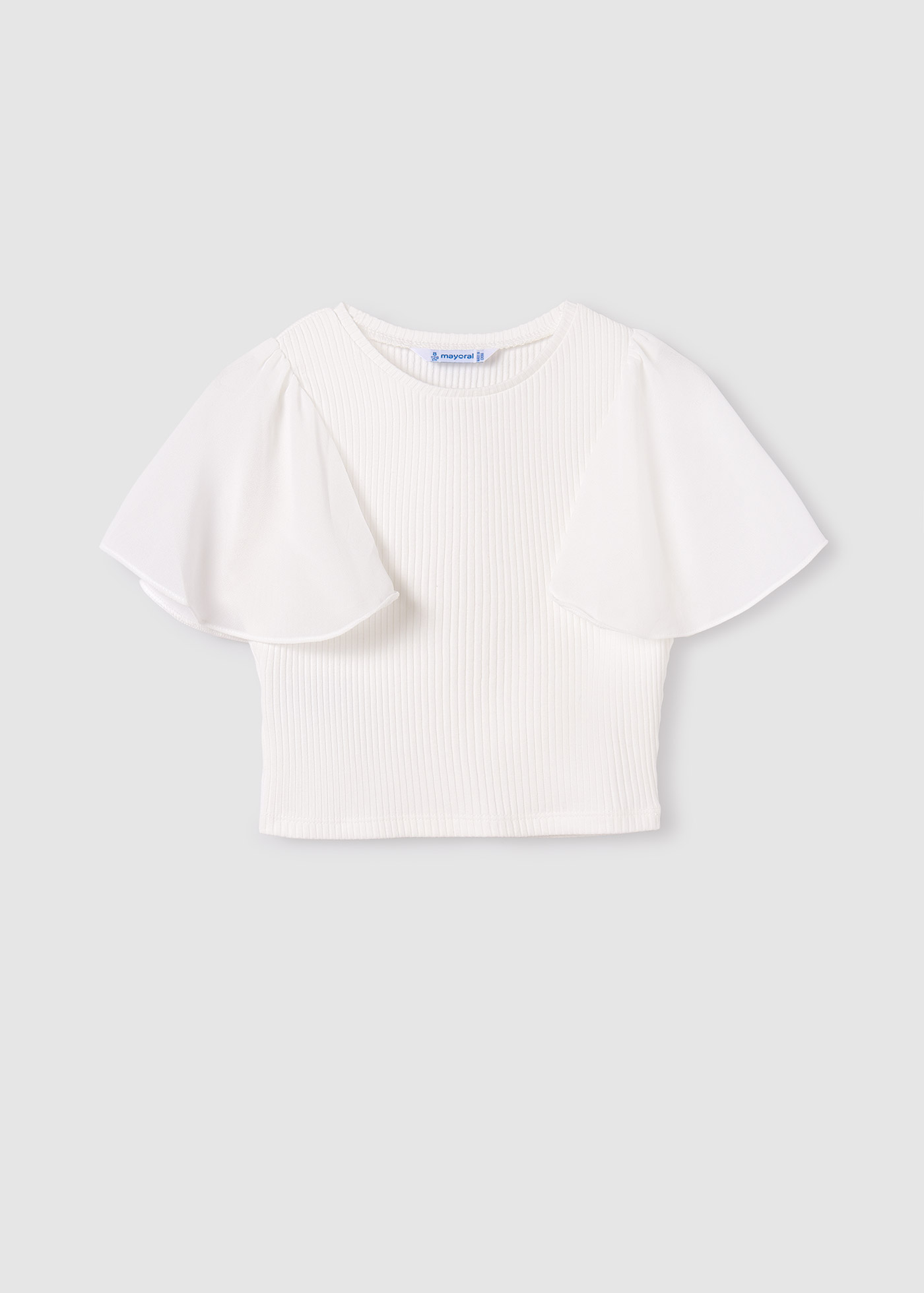 Camiseta canelada feminina