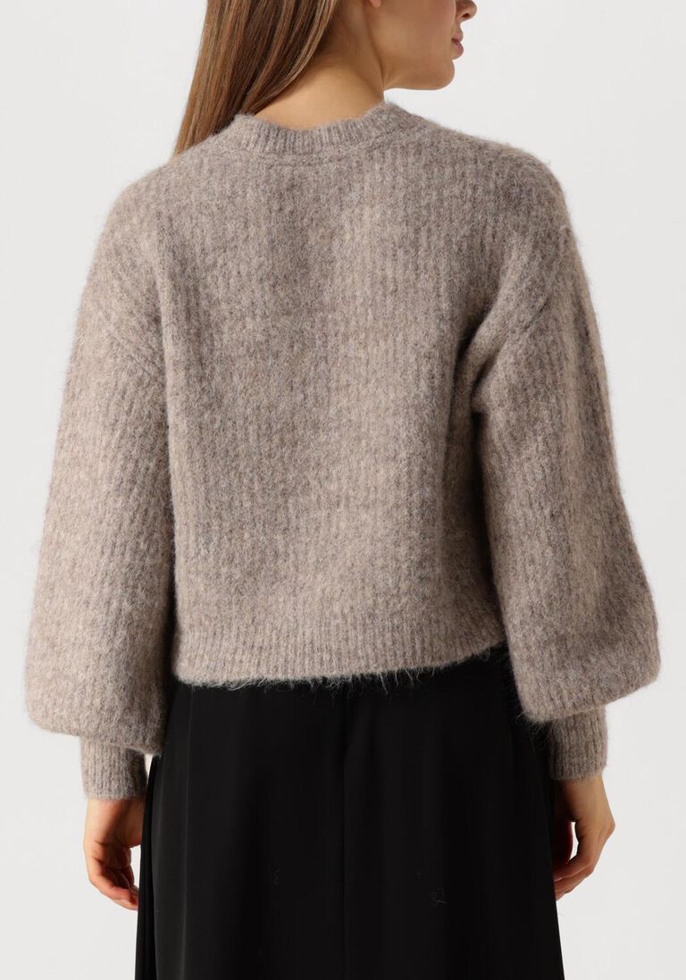 taupe co'couture vest coralee rib cardigan