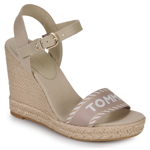 Tommy Hilfiger - SEASONAL WEBBING WEDGE - Beige