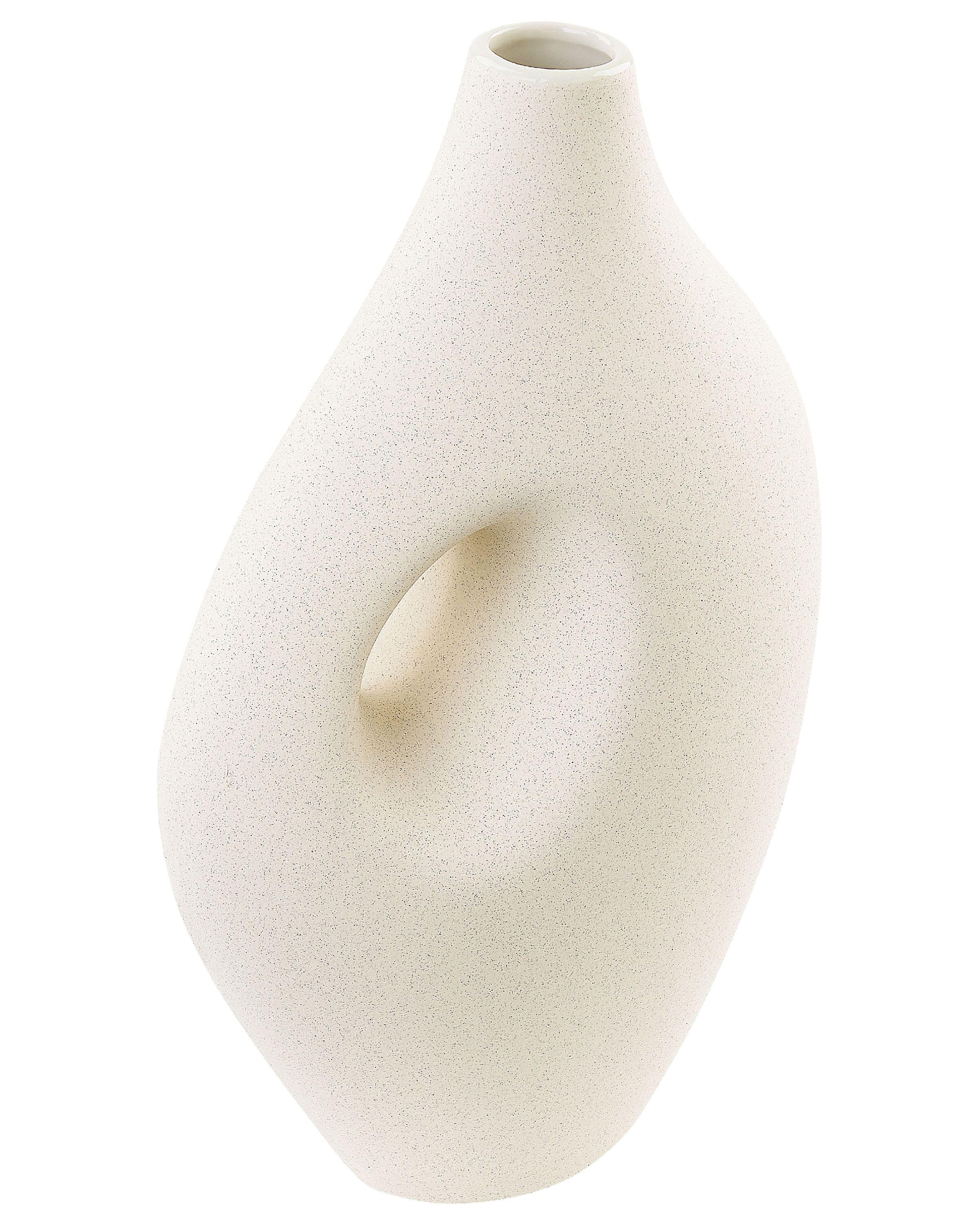 Bloemenvaas KOMOTINI Keramiek 32 cm Gebroken wit
