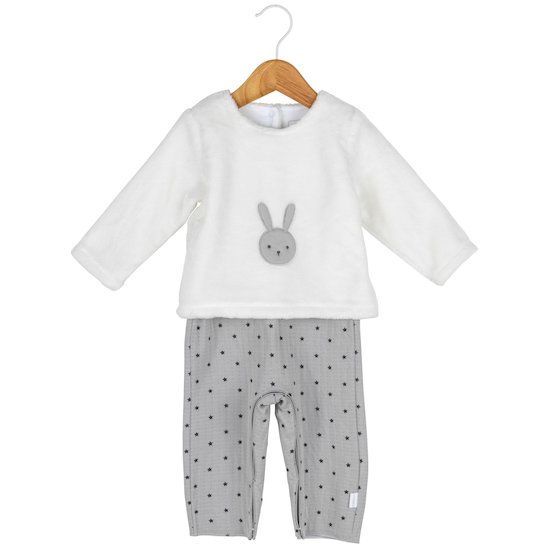 Combilongue Lapin Câlin   Ecru        de               P'tit bisou