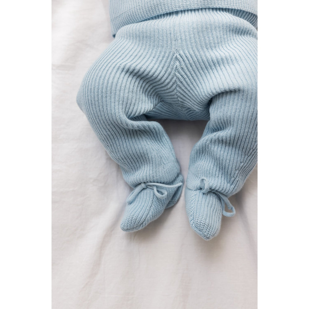 Køb MarMar New Born Cotton Knit Full Clear Sky Pira Strik Bukser