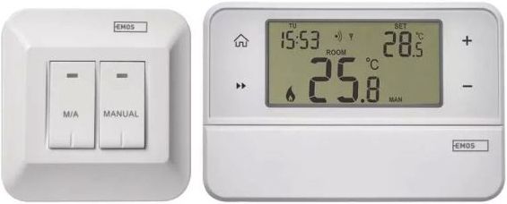 Thermostaat - Draadloos - Wit - Voor verwarming - Tijdprogrammering