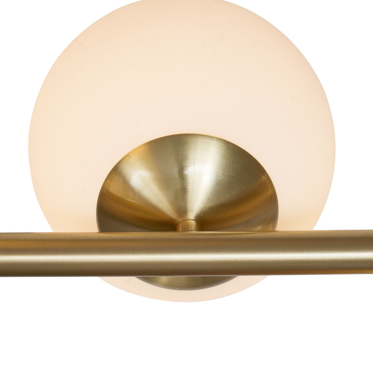 Hotel Chique hanglamp goud met opaal wit glas 6-lichts - Monaco