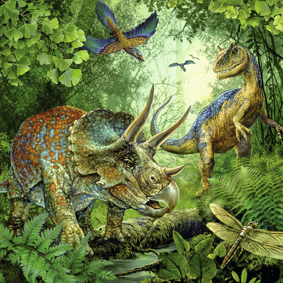 Ravensburger puzzelset dinosaurus - 3 x 49 stukjes