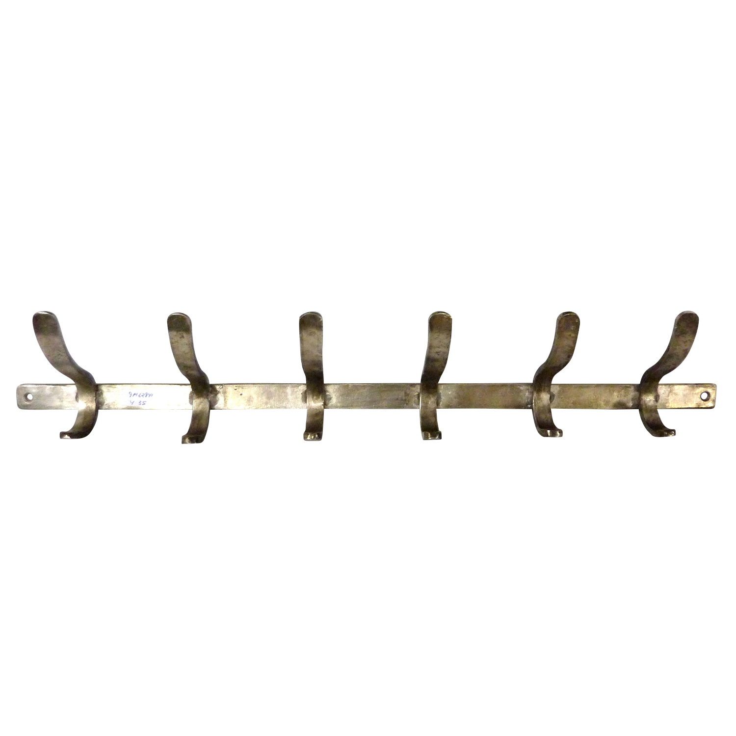 6er Wandhaken, vernickelt, B 53 cm von fischer's lagerhaus
