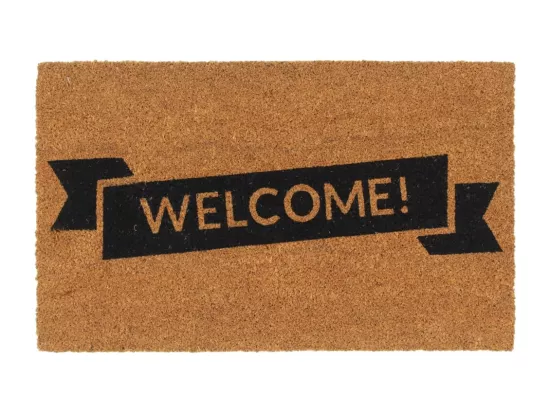 Tapis de porte naturel 45x75 cm fibre de coco touffeté