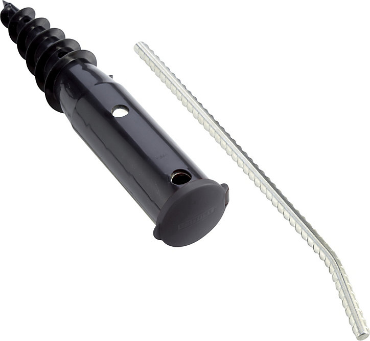Douille de fixation pour séchoir parapluie Leifheit 85606 en plastique - Coloris noir - pour étendoir Ø 50 mm