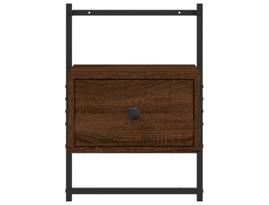 VIDAXL - Table de chevet murale chêne brun 35x30x51 cm bois d'ingénie...