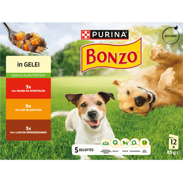 BONZO Pouch in Gelei Rund/Kip/Lam 12x85g