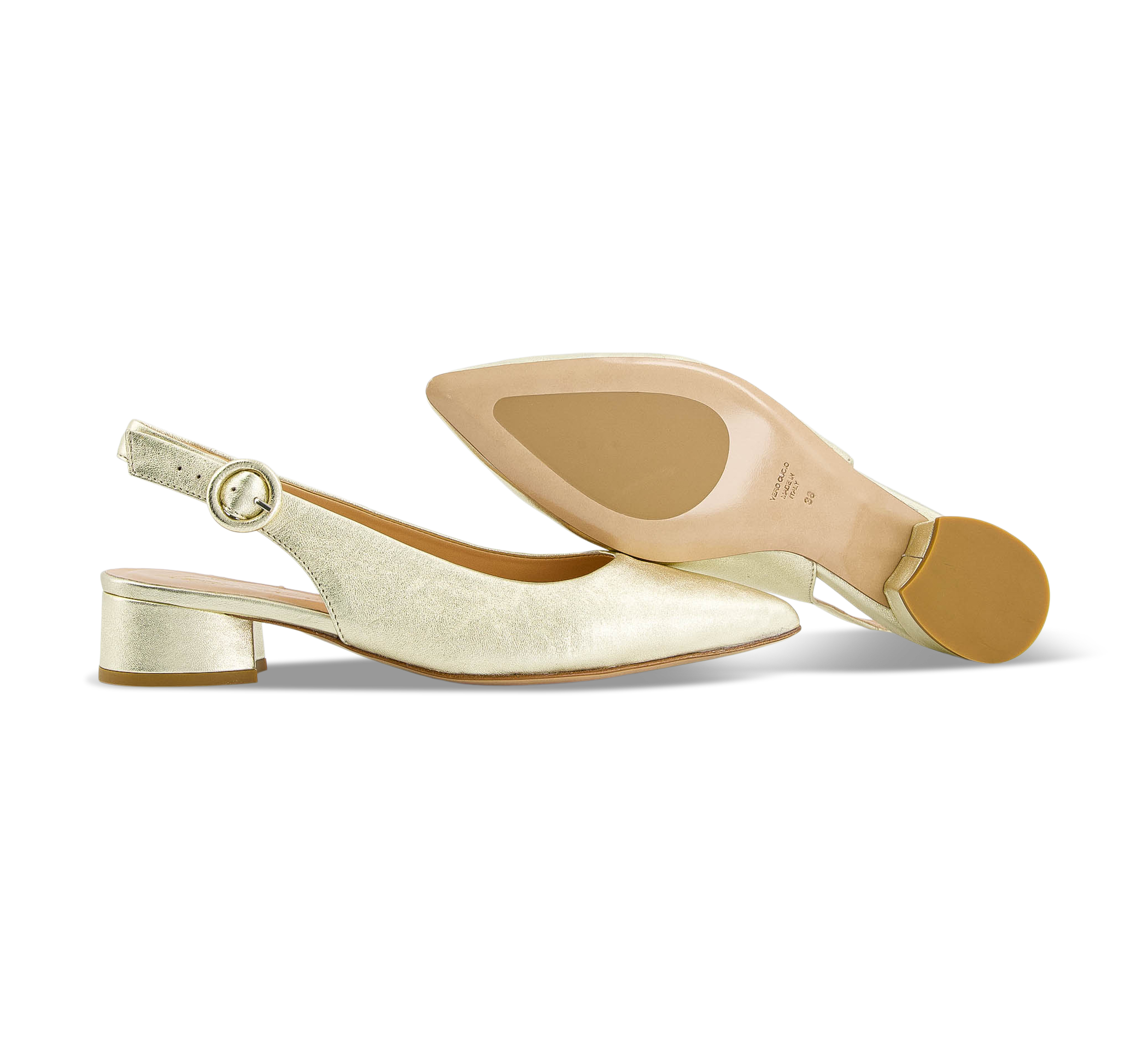 Franco Russo Sling-Pumps gold