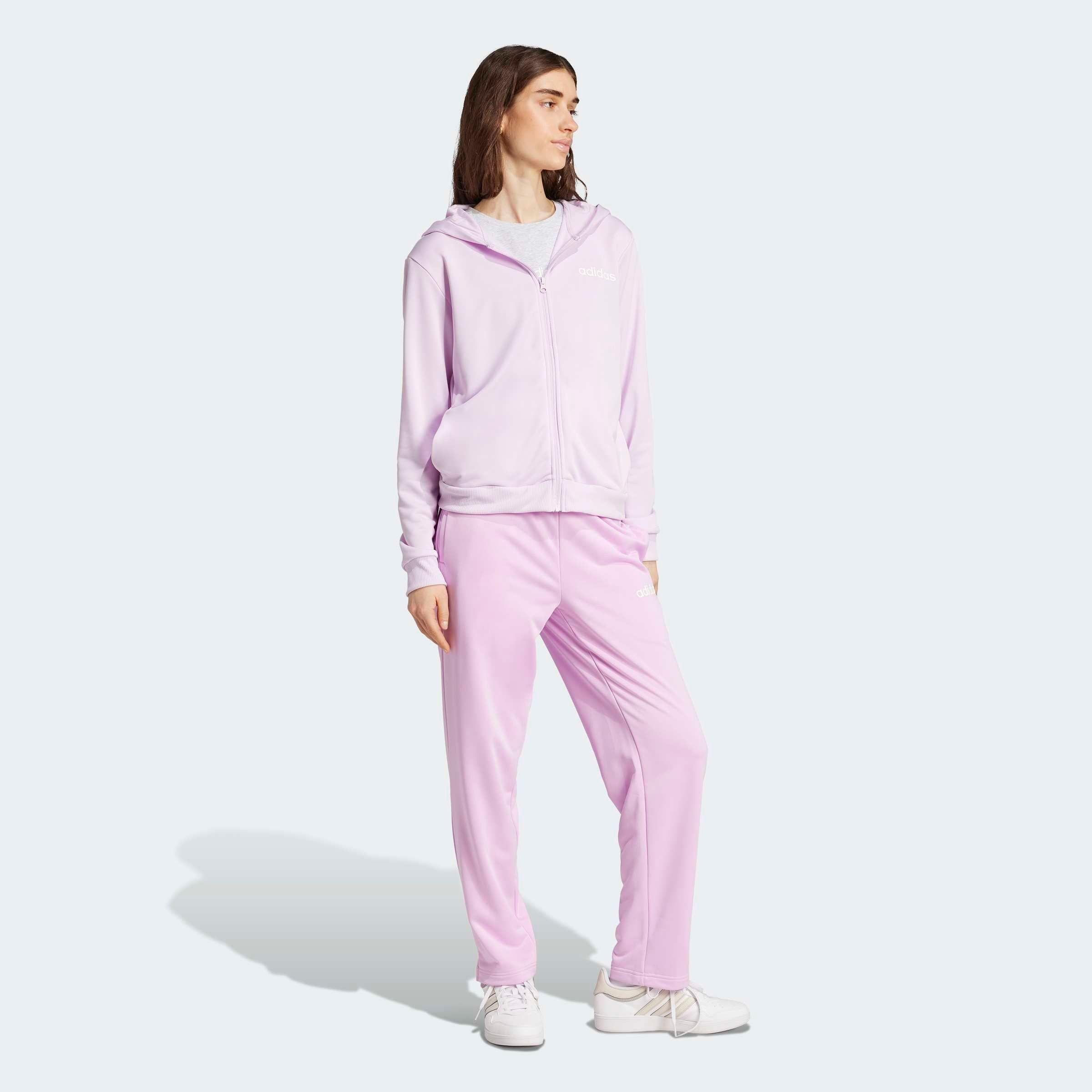 adidas Sportswear Trainingsanzug »W LINEAR TS«, 2 Stk. Trainingsjacke mit Kapuze, Tracksuit