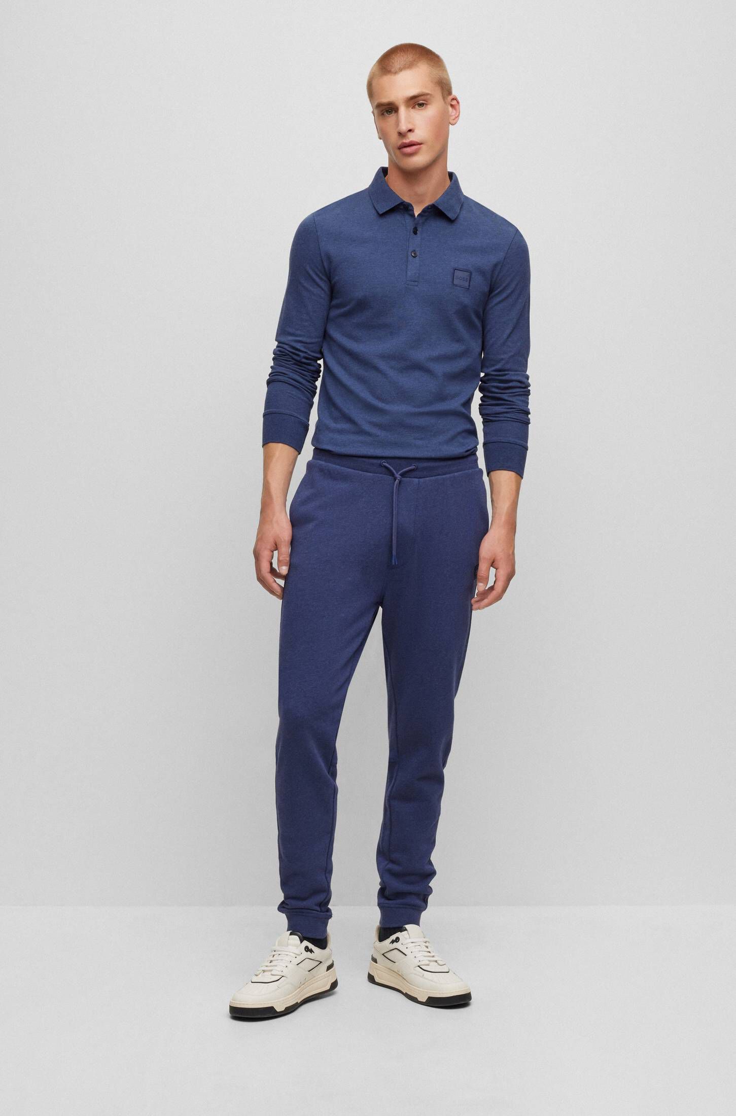 BOSS| Herren Poloshirt PASSERBY Slim Fit Langarm