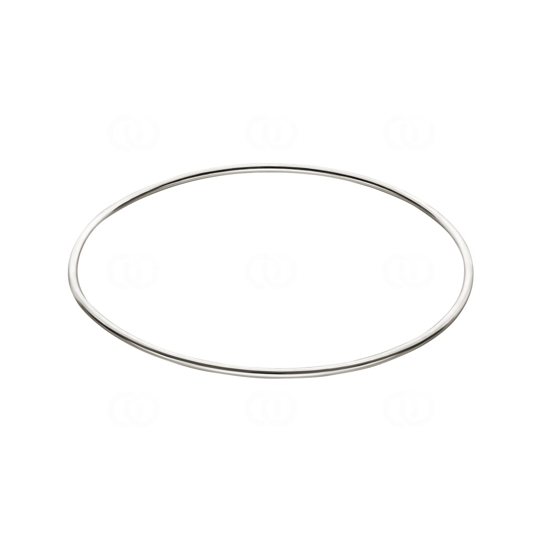 Armreif rund 925 Silber rhodiniert 1.5mm