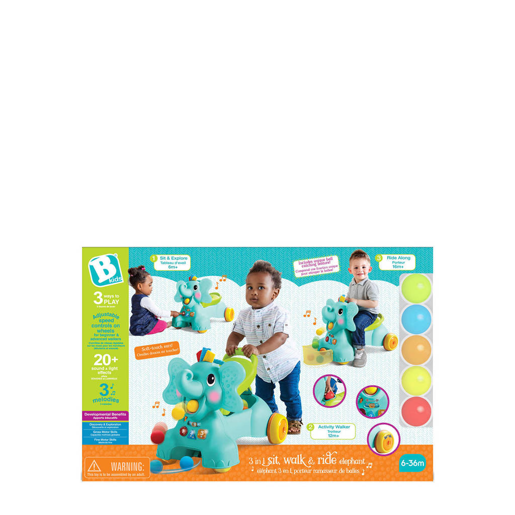 B Kids Sensory - 3 in 1 Ride On Elephant