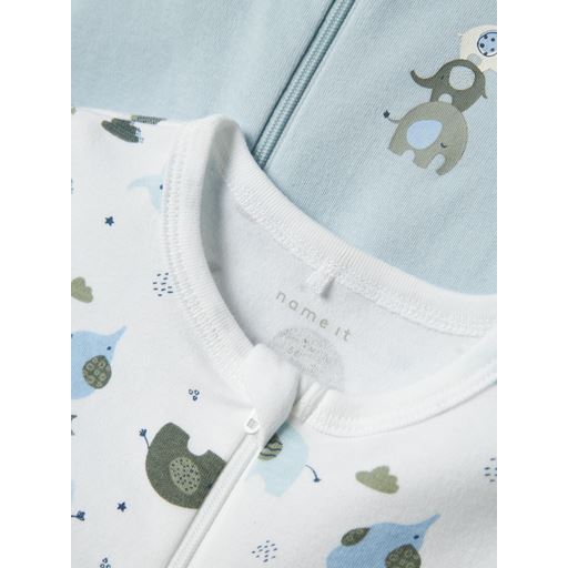 Name It 2-pak Natdragt, Baby Blue, 56 cm