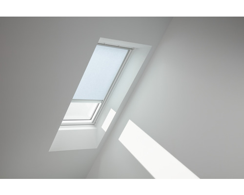 VELUX privacygordijnen, hemelsblauw, effen kleur, op zonne-energie, aluminium frame, RSL C02 4166S