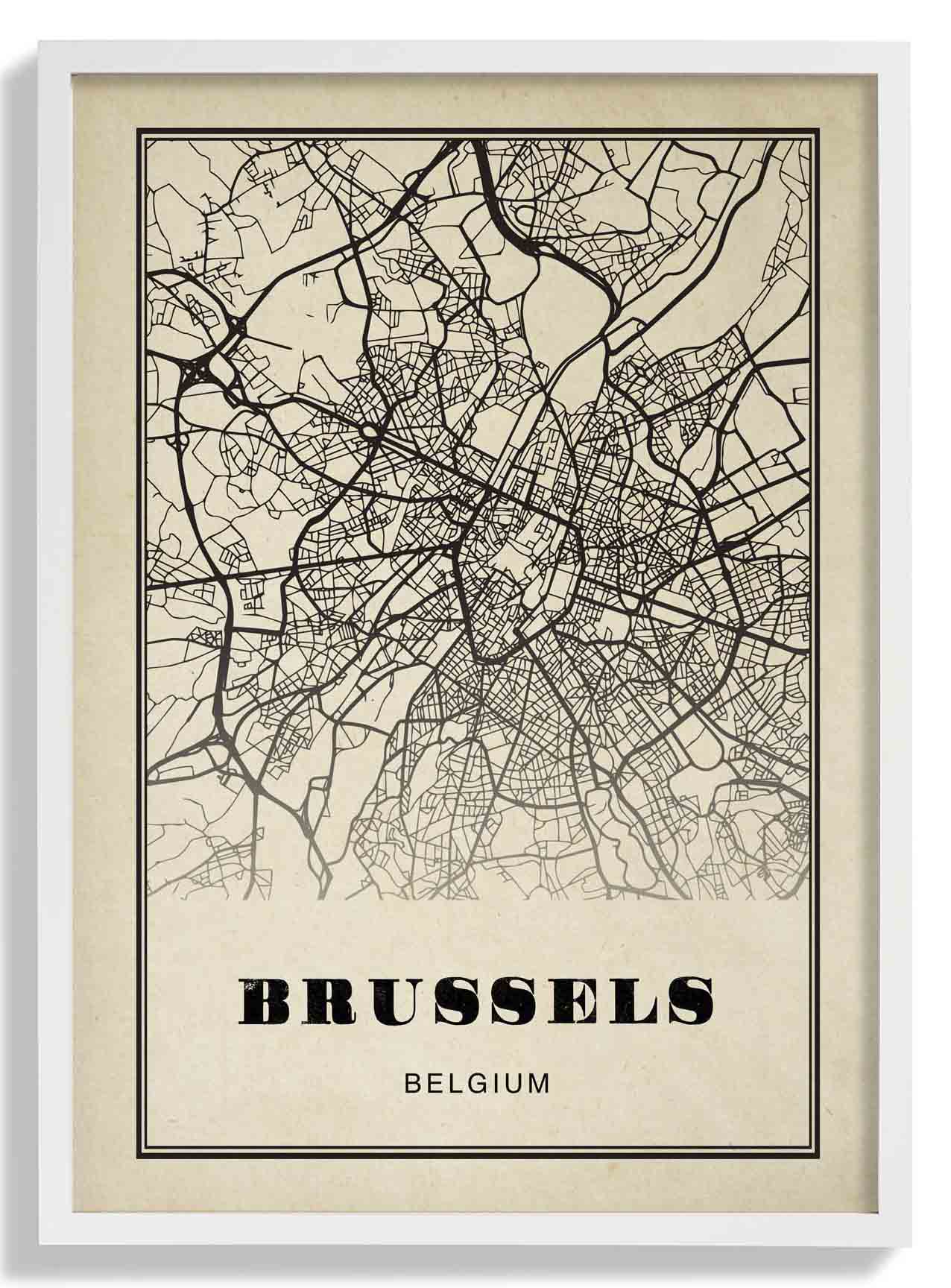 Brüssel Stadt Sepia