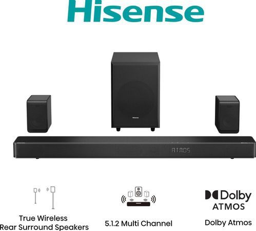 Hisense - Soundbar - 5.1.2 Kanaal - Dolby Atmos - Draadloze Achterluidsprekers