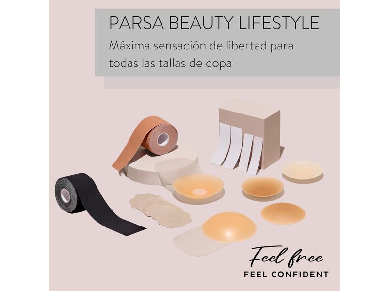 Parsa Beauty Satin Nippel Pads nude 2 Stück Unsichtbarer Halt für jedes Outfit