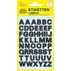 Stickers de lettres Z-Design HOME , lettres A-Z noir - Pochette de 104